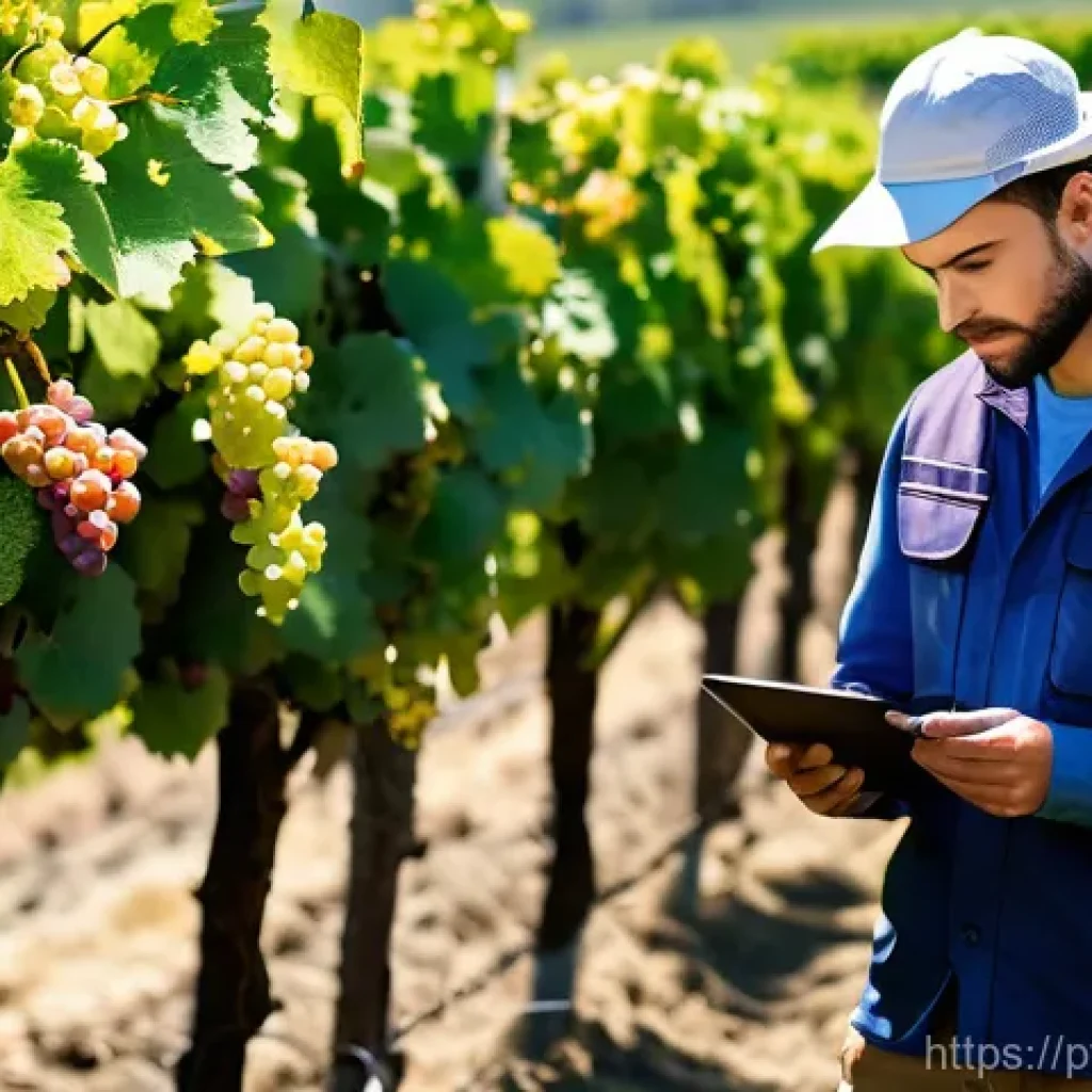 농산물품질관리사 직무별 연봉 차이 분석 - **Prompt: A highly detailed, realistic photo of a dedicated agricultural quality control technician ...