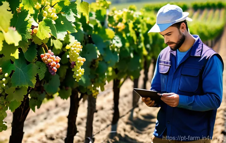 농산물품질관리사 직무별 연봉 차이 분석 - **Prompt: A highly detailed, realistic photo of a dedicated agricultural quality control technician ...