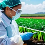 Home 21 농산물품질관리사 최신 시험 트렌드 - A modern agricultural quality control laboratory scene in Brazil, showing diverse professionals wear...